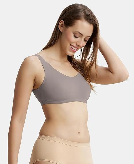 Jockey 1550 Women’s Cotton Stretch Slip-On Crop Top Bra – Stay Fresh Comfort